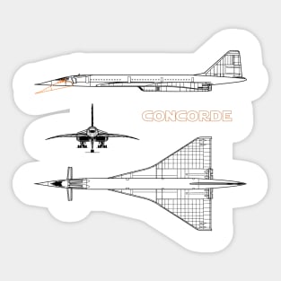 Concorde Supersonic Jet Sticker